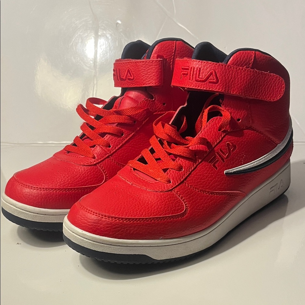 Fila A-high Vibrant Red High-Top Sneakers